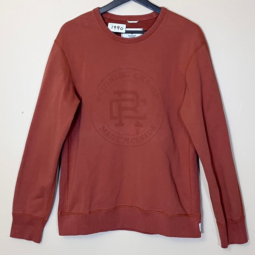Reigning Champ Midweight Terry Crewneck Sweatshirt - Men's Size M - Orange